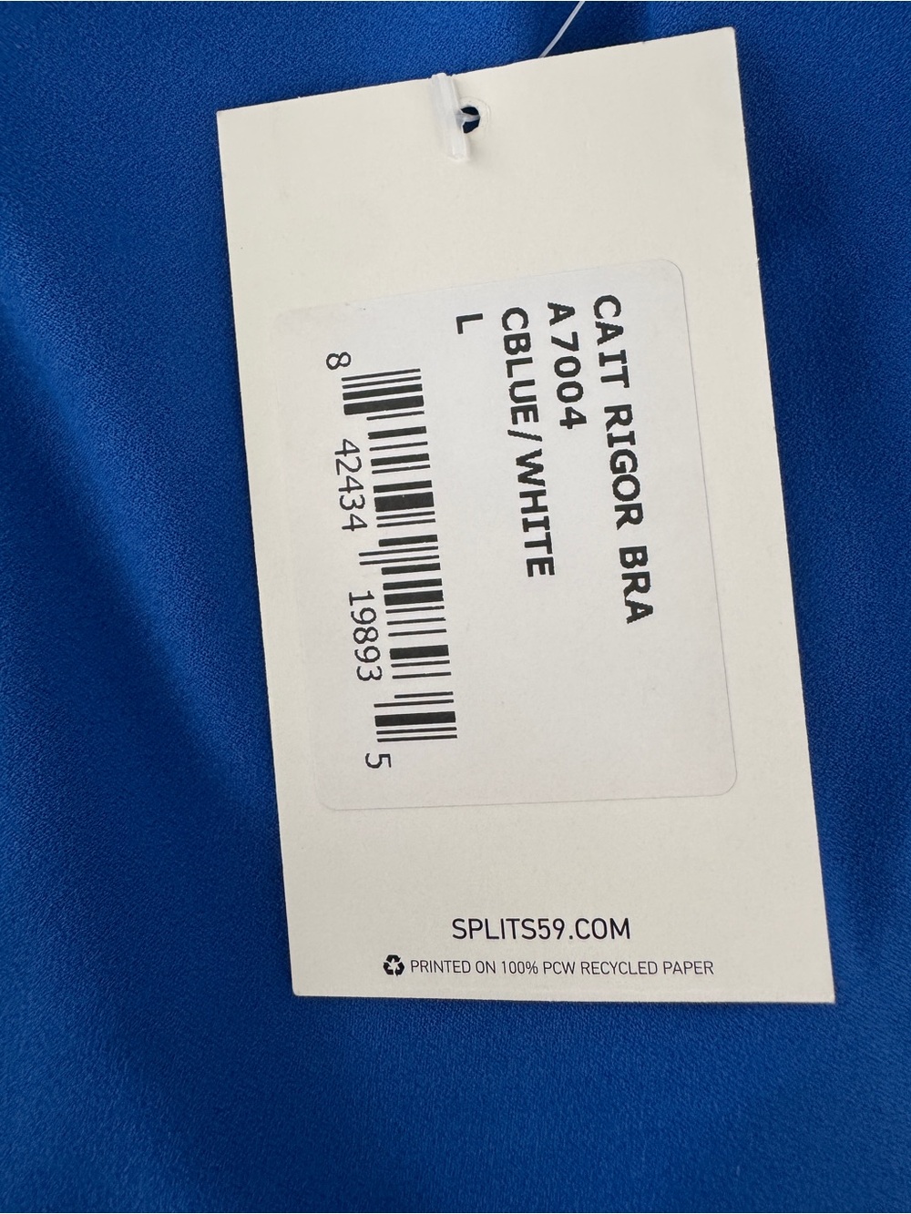 Splits59 Cait Rigor Bra in Classic Blue & White - Picture 6 of 6